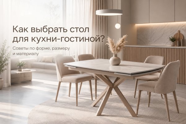 Как выбрать стол для кухни-гостиной?